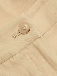 Beatrice Linen-Silk Tailored Shorts