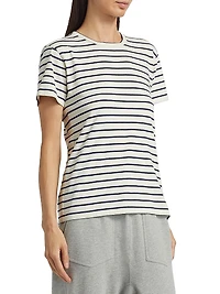 Lana Striped Cotton Crewneck T-Shirt