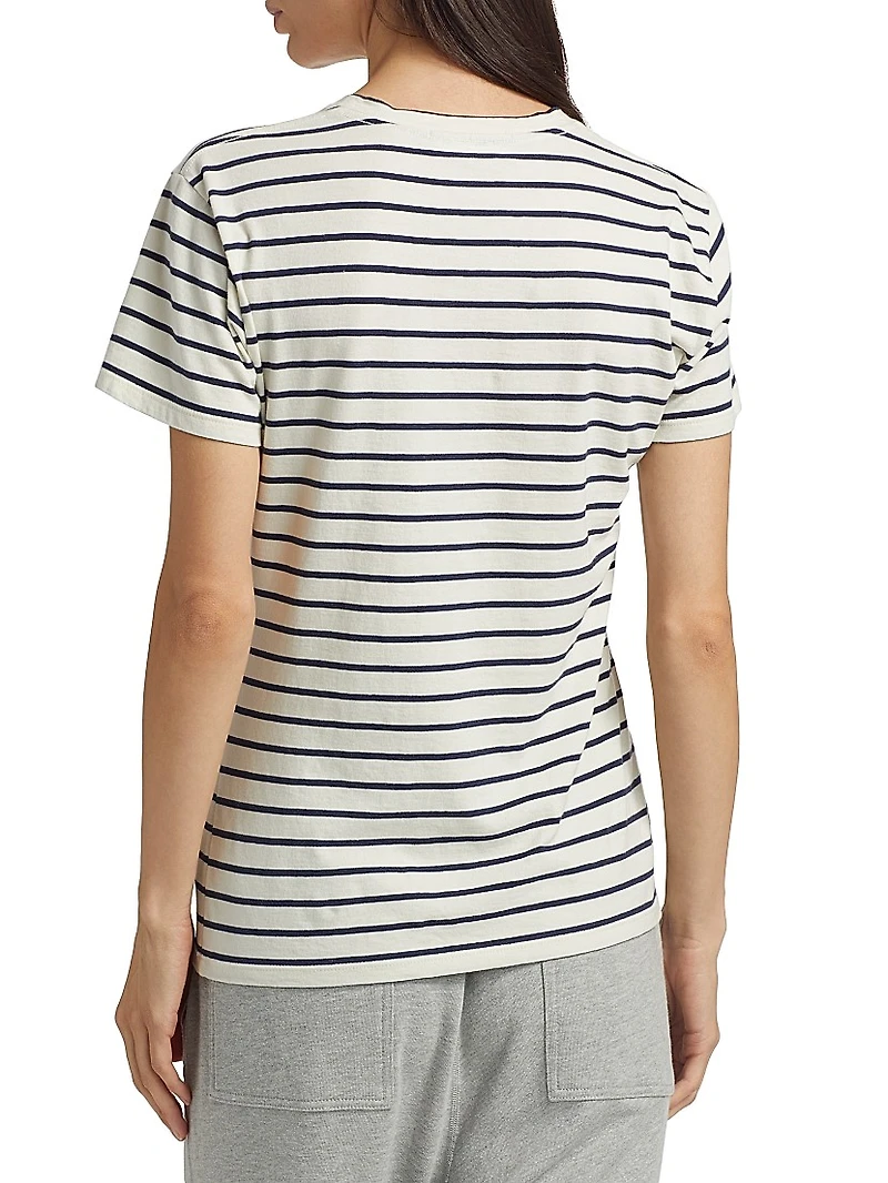 Lana Striped Cotton Crewneck T-Shirt