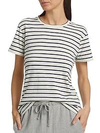 Lana Striped Cotton Crewneck T-Shirt