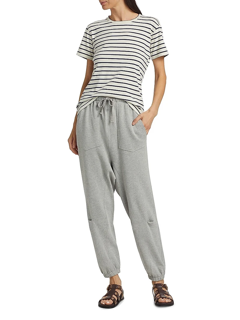 Lana Striped Cotton Crewneck T-Shirt