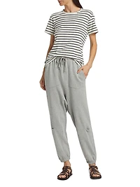 Lana Striped Cotton Crewneck T-Shirt