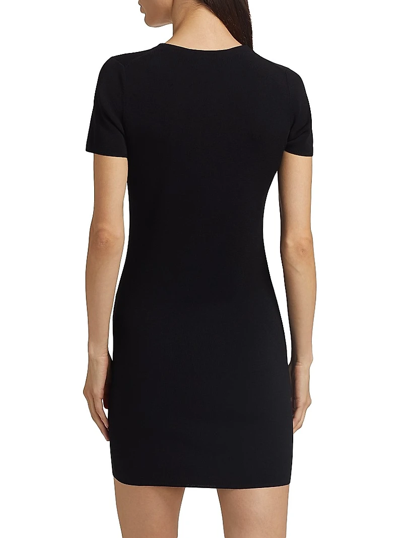 Palma Lace-Up Mini Sweaterdress