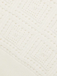 Elysia Crochet Cashmere Short-Sleeve Sweater