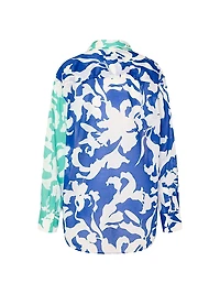 Lily Floral Cotton-Voile Button-Front Shirt