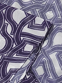 Jessie Chain Chiffon Plunge-Neck Minidress