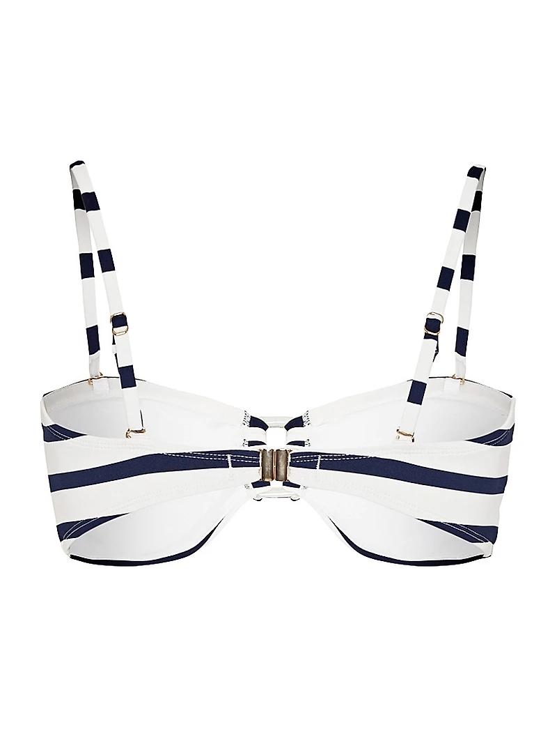 Nautical Striped Bikini Top