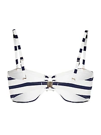 Nautical Striped Bikini Top