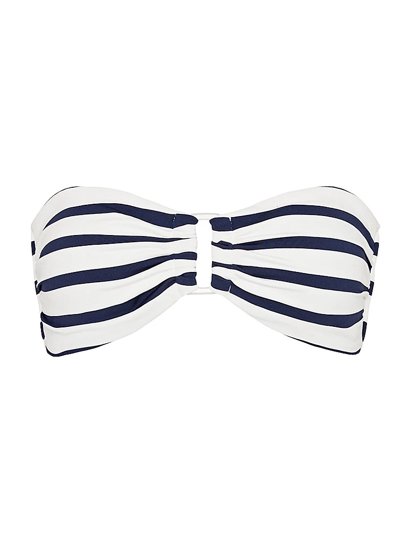 Nautical Striped Bikini Top