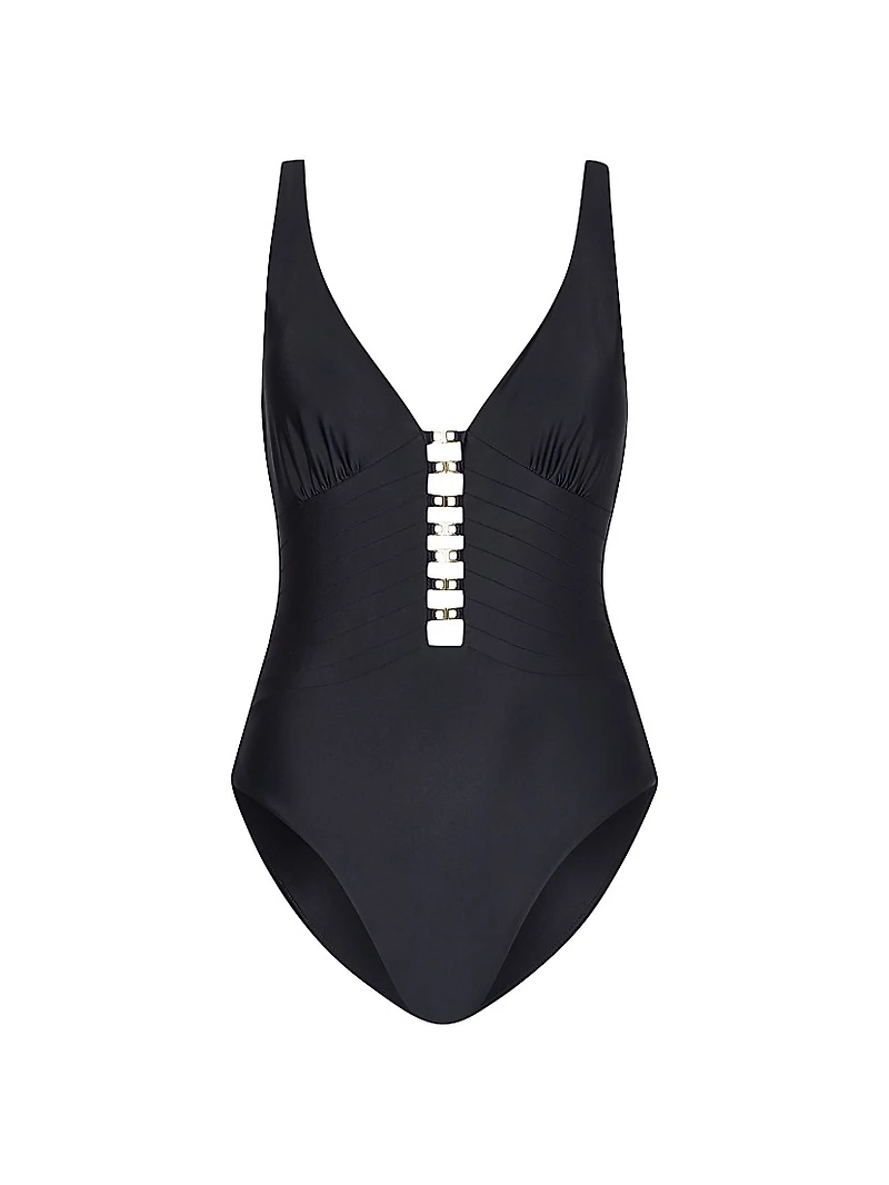 Embellished One-Piece Swimsuit