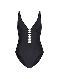 Embellished One-Piece Swimsuit