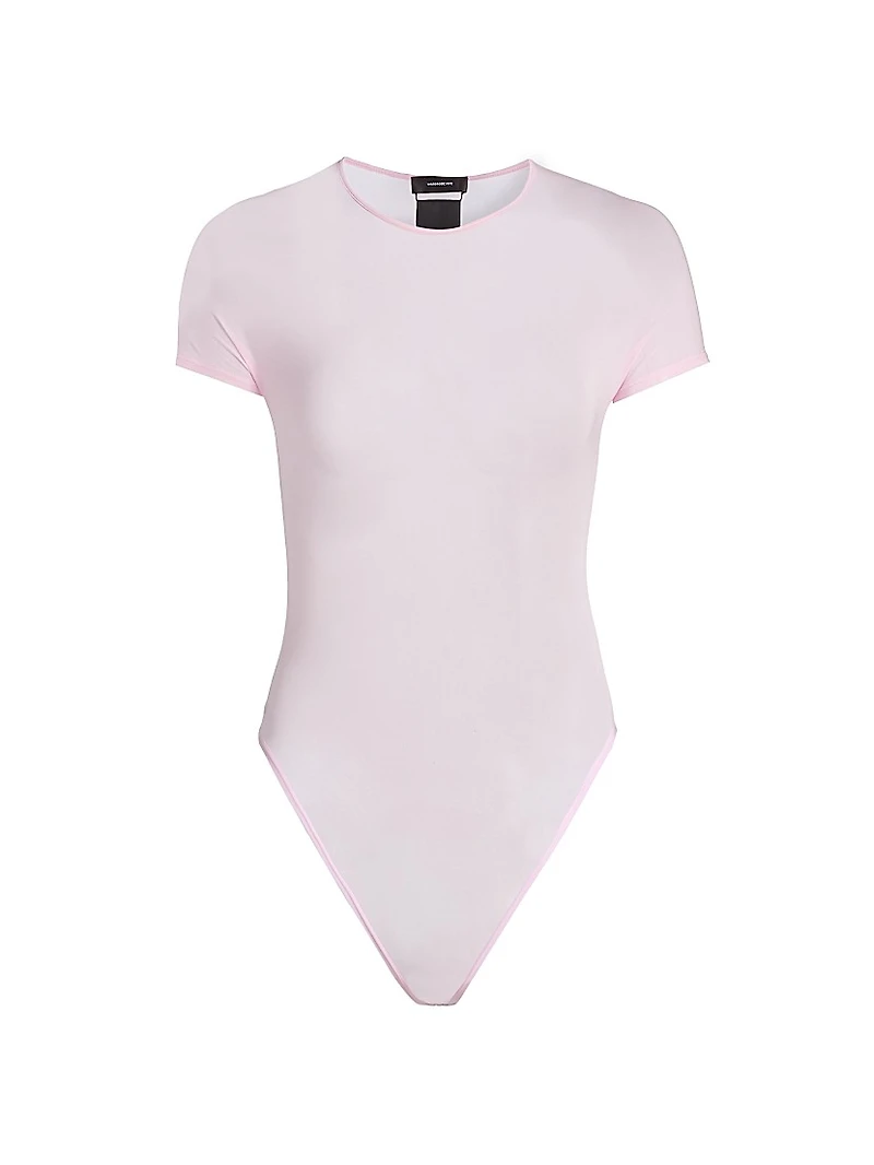 Sheer Cap-Sleeve Bodysuit