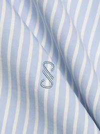 Hunter Striped Cotton & Silk Poplin Button-Front Top