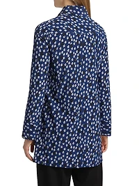 Emmeline Floral Silk-Blend Button-Front Shirt