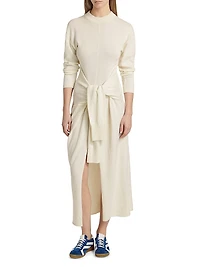 Luca Silk-Blend Tie-Waist Sweater Maxi Dress