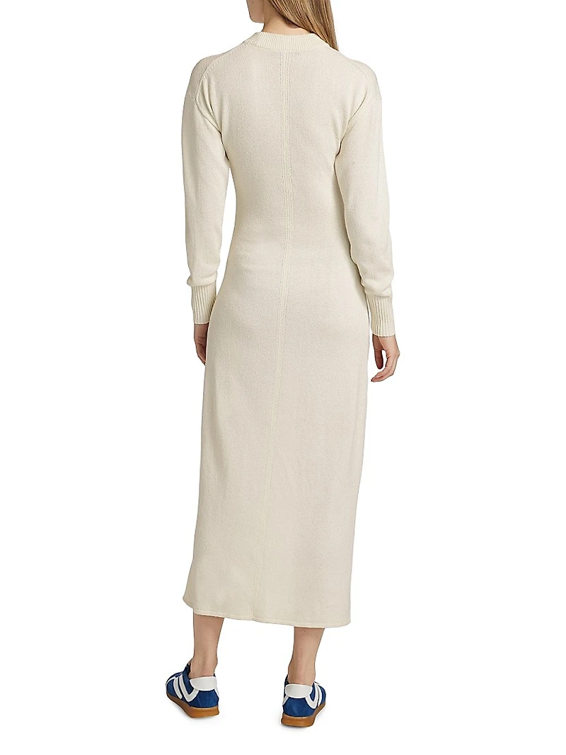 Luca Silk-Blend Tie-Waist Sweater Maxi Dress
