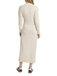 Luca Silk-Blend Tie-Waist Sweater Maxi Dress