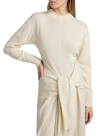 Luca Silk-Blend Tie-Waist Sweater Maxi Dress