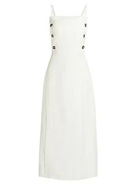 Candice Linen-Blend A-Line Maxi Dress