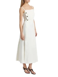 Candice Linen-Blend A-Line Maxi Dress