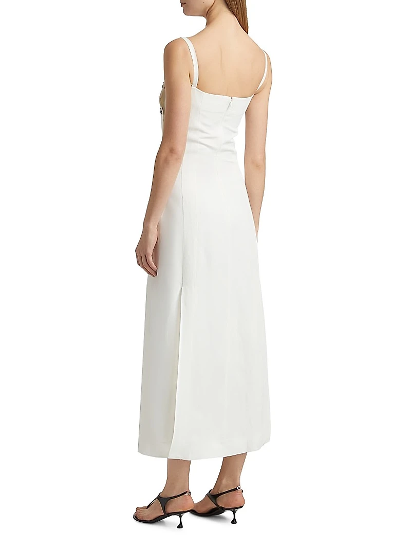 Candice Linen-Blend A-Line Maxi Dress