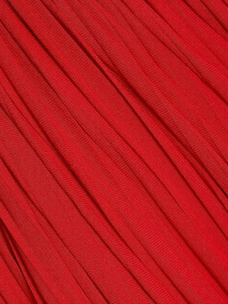 Rumi Pleated Jersey Cape Maxi Dress