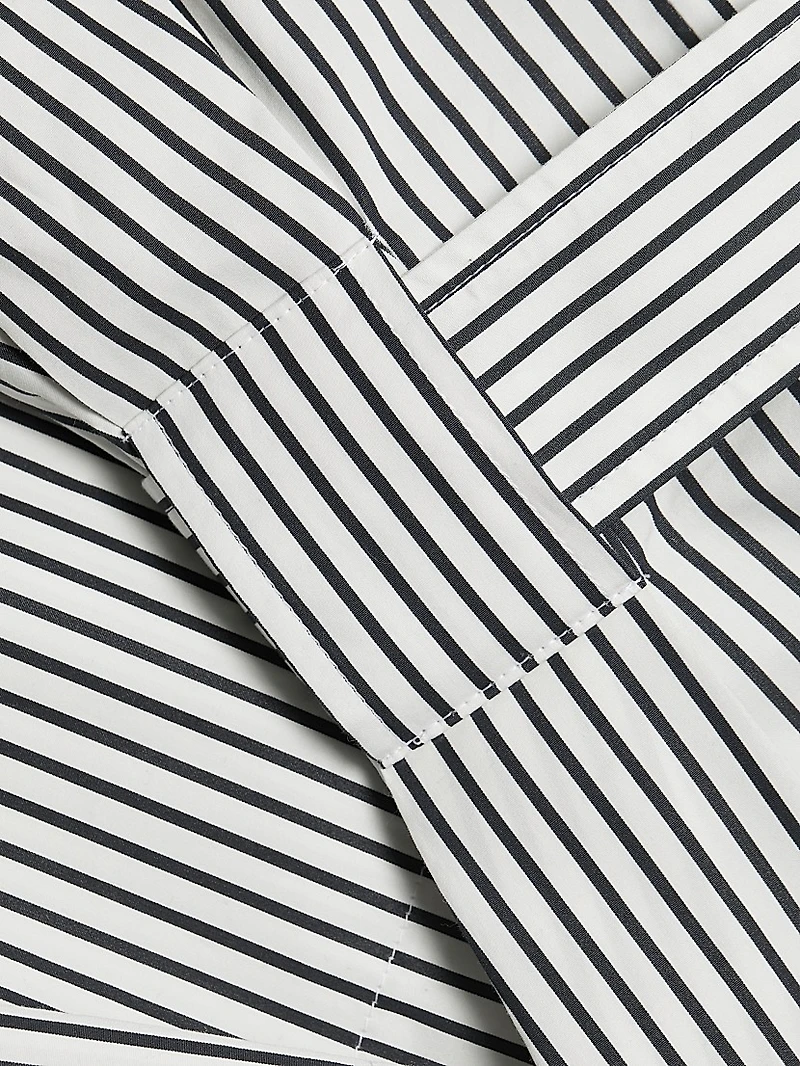 Viola Stripe Poplin Mini Shirtdress