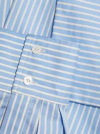 Isla Striped Cotton & Silk Poplin Mini-Shirtdress