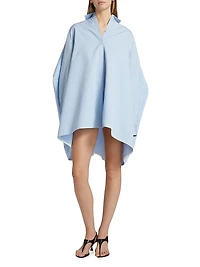 Isla Striped Cotton & Silk Poplin Mini-Shirtdress