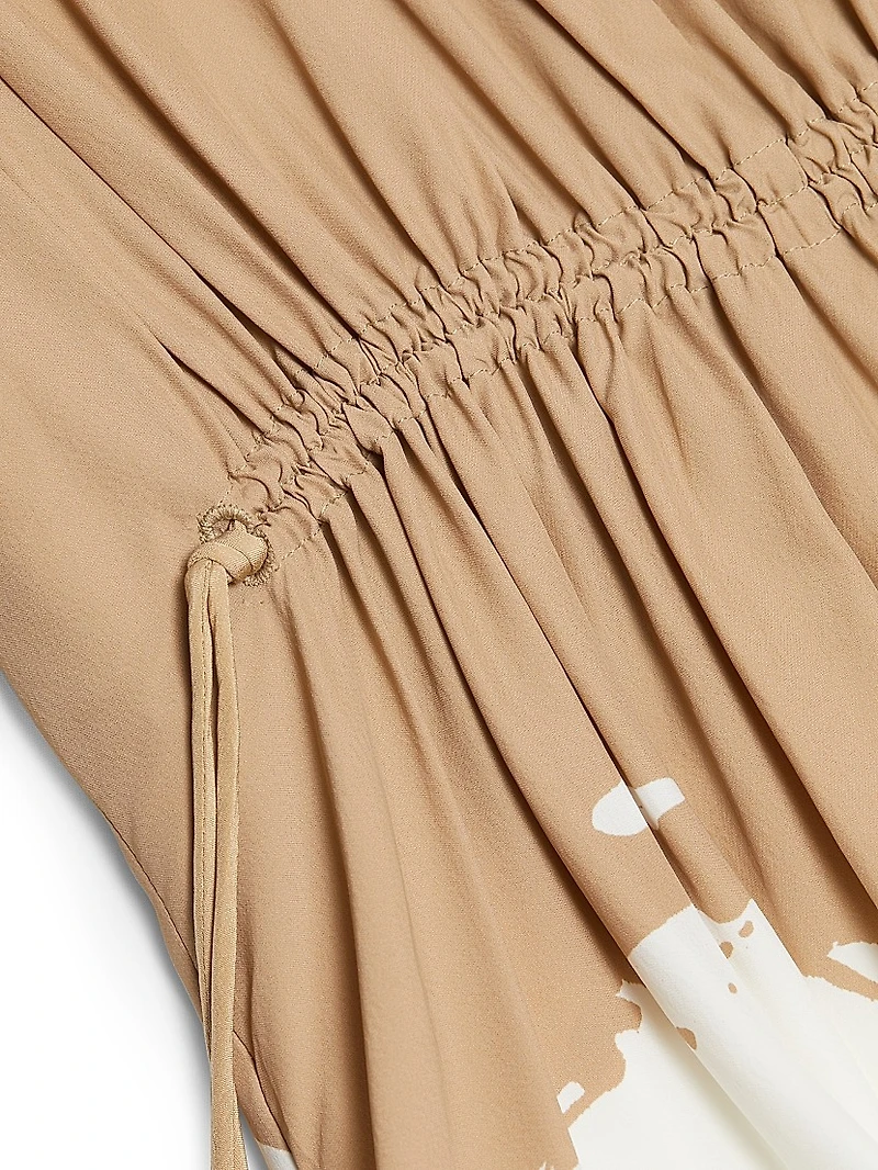 Ezra Dip-Dye Drawstring Waist Midi-Dress