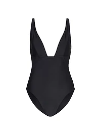 Plunging V-neck One-Piece Swimsuit