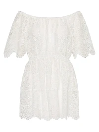 Swirl Lace Cover-Up Minidress