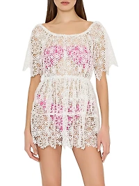 Swirl Lace Cover-Up Minidress