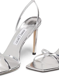 100MM Metallic Leather Sandals