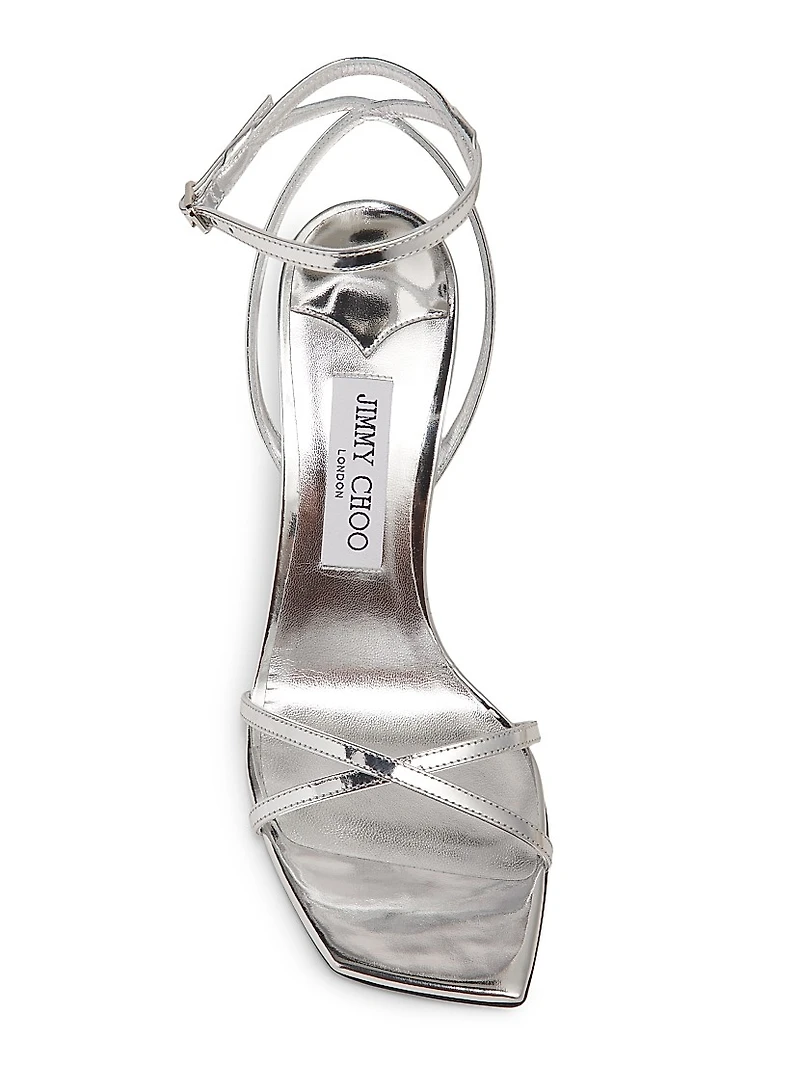 100MM Metallic Leather Sandals