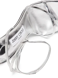 100MM Metallic Leather Sandals