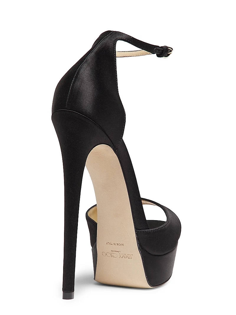 Max 150MM Satin Platform Sandals