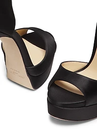Max 150MM Satin Platform Sandals
