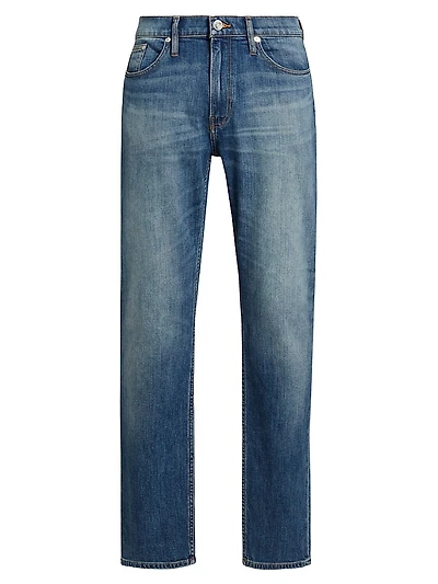 Modern Straight-Leg Washed Jeans