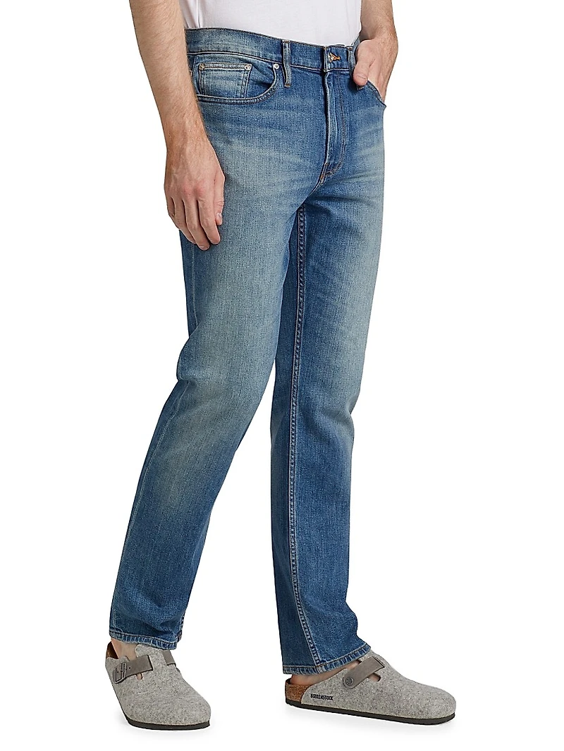 Modern Straight-Leg Washed Jeans