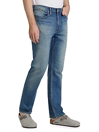 Modern Straight-Leg Washed Jeans