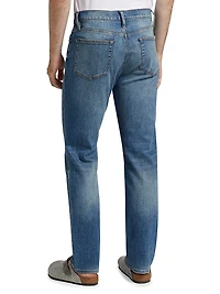 Modern Straight-Leg Washed Jeans