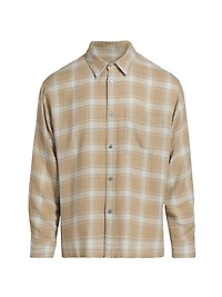 Plaid Button-Front Shirt