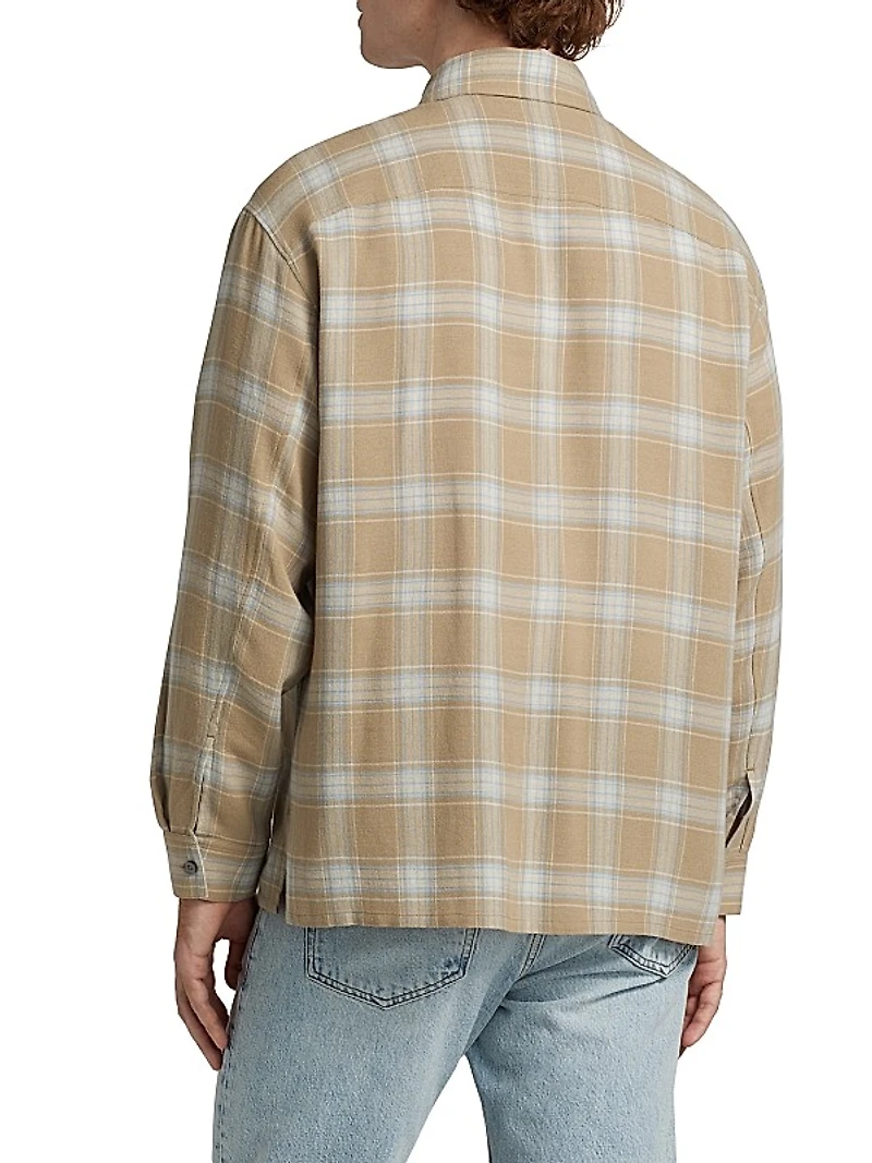 Plaid Button-Front Shirt