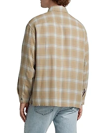 Plaid Button-Front Shirt