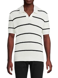 Striped Polo Sweater