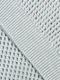 Open Weave Polo Sweater