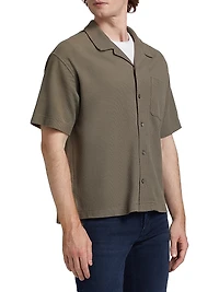 Cotton Jacquard Camp Shirt