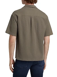 Cotton Jacquard Camp Shirt