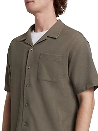 Cotton Jacquard Camp Shirt